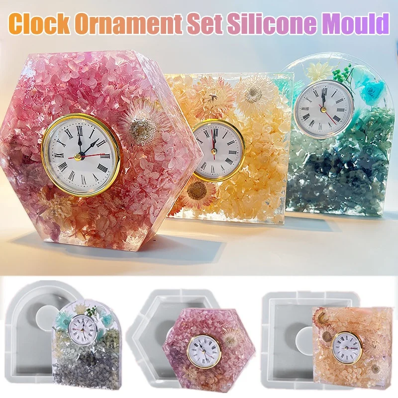 Silicone Epoxy Resin Molds Set - 시계 장식 세트 실리콘 금형 시계,