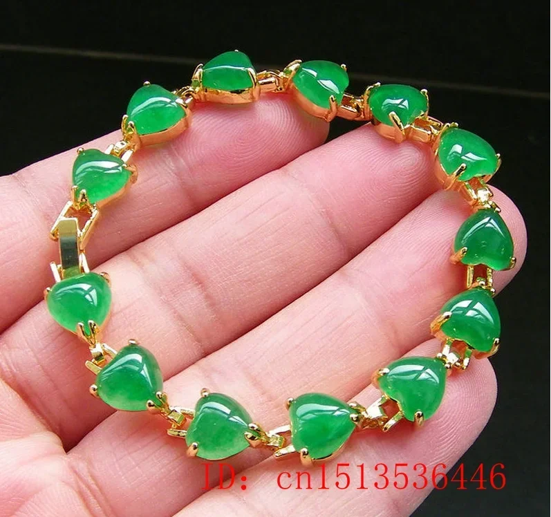 자연 녹색 옥 마노 사랑 비즈 팔찌 조정 가능한 팔찌  - Beading 리뷰 및 가격