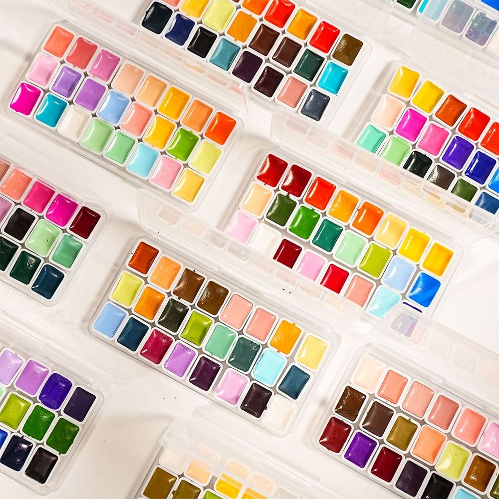24색 수채화 물감 세트 각 색상 1ml 전문가용 색상 - Watercolor Paint Set Solid Pigment 리뷰 및 가격