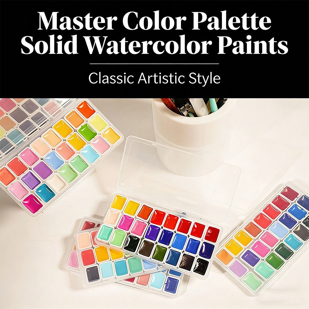 24색 수채화 물감 세트 각 색상 1ml 전문가용 색상 - Watercolor Paint Set Solid Pigment 리뷰 및 가격