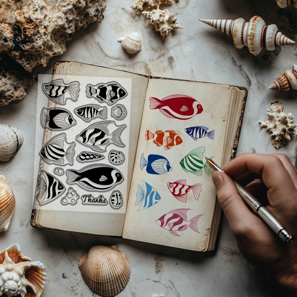 여름 바다 해마 스크랩북 용 클리어 스탬프 조가비 껍질 - Clear Silicone Stamps For Card Making 리뷰 및 가격