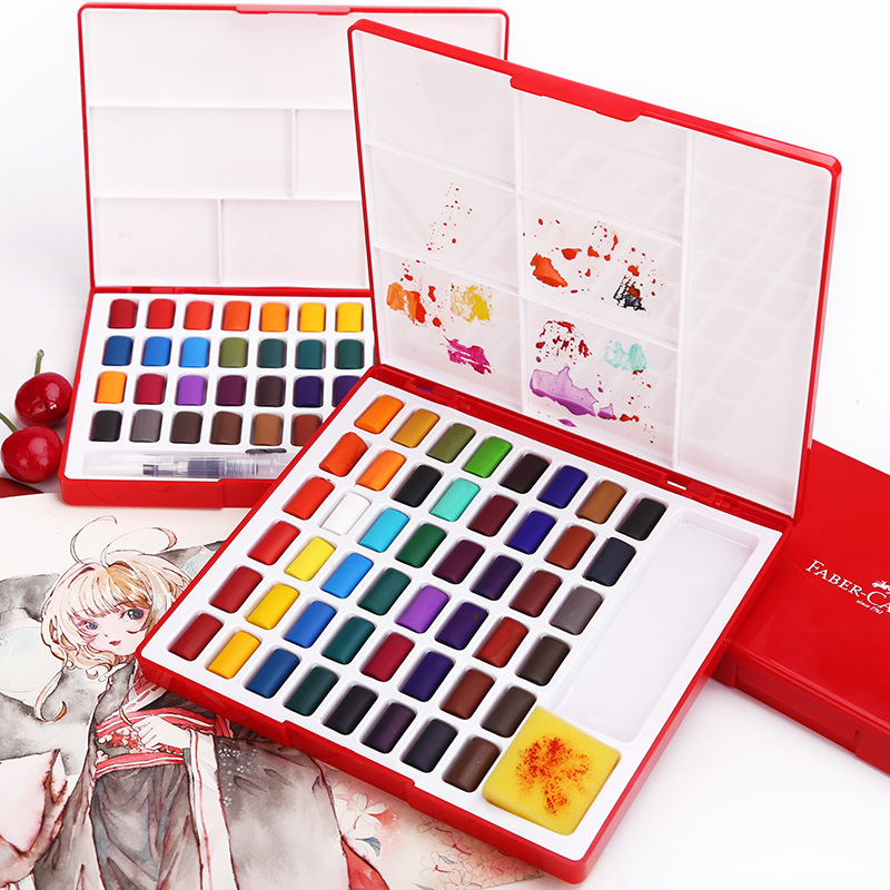 단색 수채화 페인트 세트, 아큐아렐라스 과슈물감 미술  - Watercolor Paint Set Solid Pigment 리뷰 및 가격
