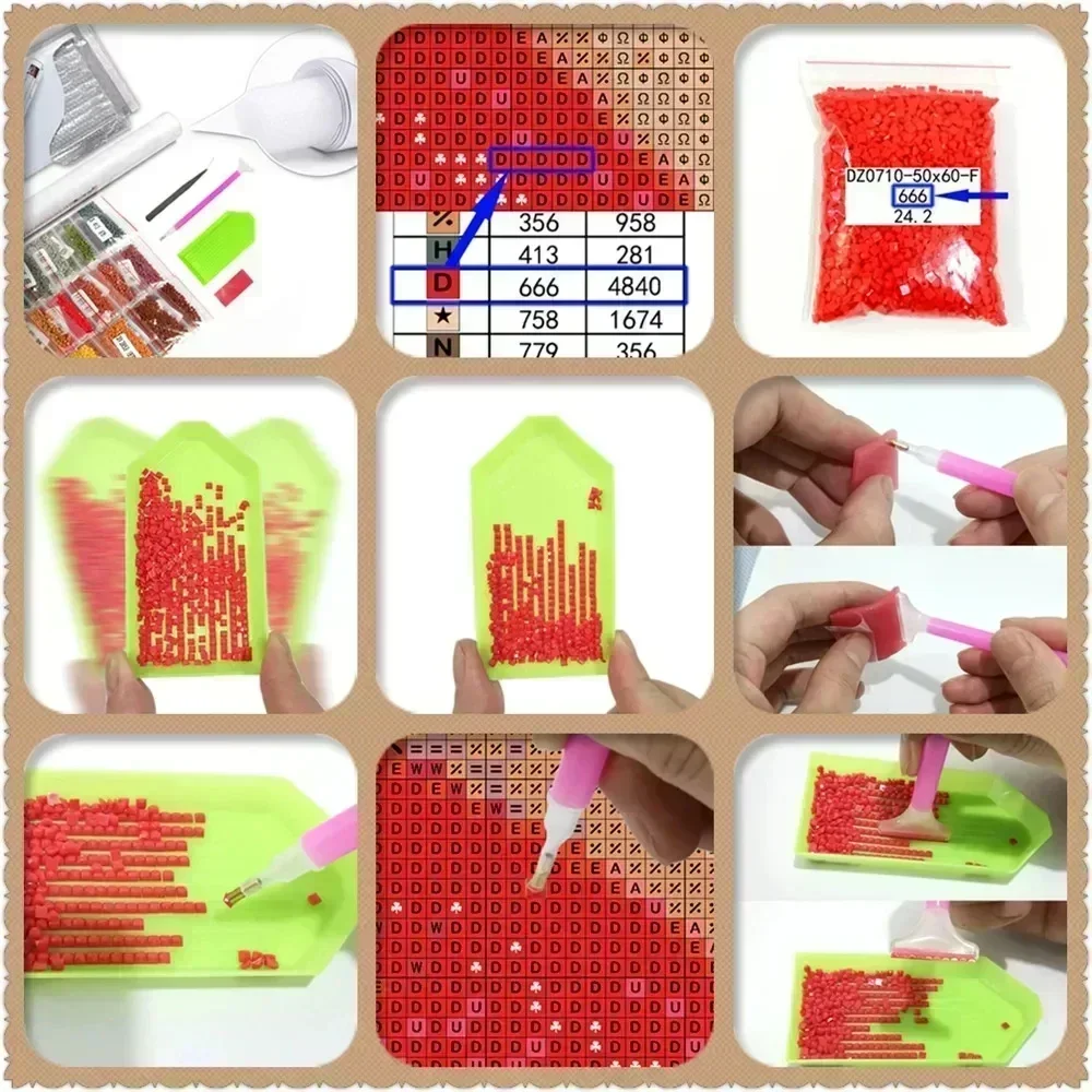 1PC 프레임리스 5D 다이아몬드 페인팅 아트 마녀와  - Painting Supplies 리뷰 및 가격