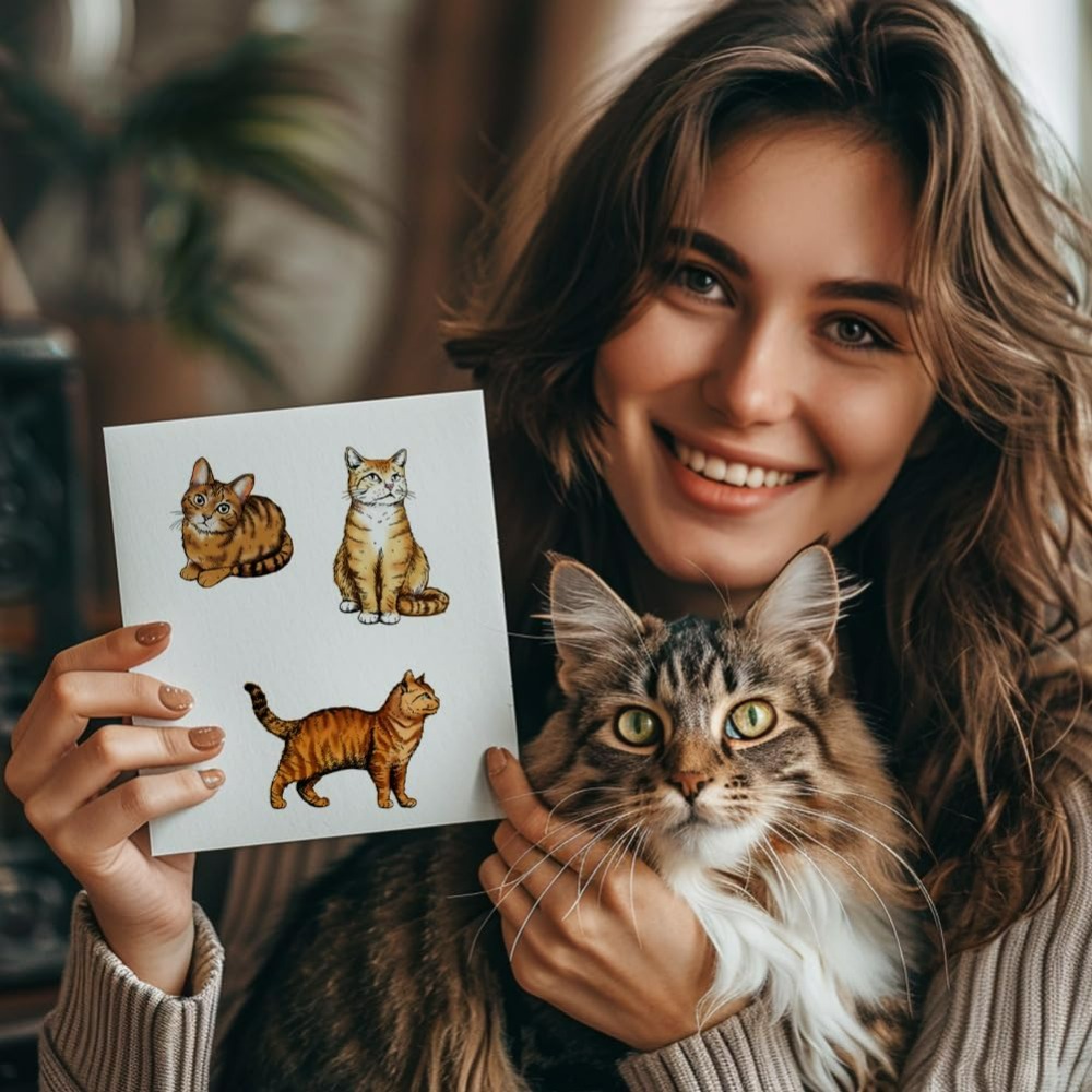 고양이 클리어 우표 현실적인 고양이 실리콘 클리어 스탬 - Clear Silicone Stamps For Card Making 리뷰 및 가격