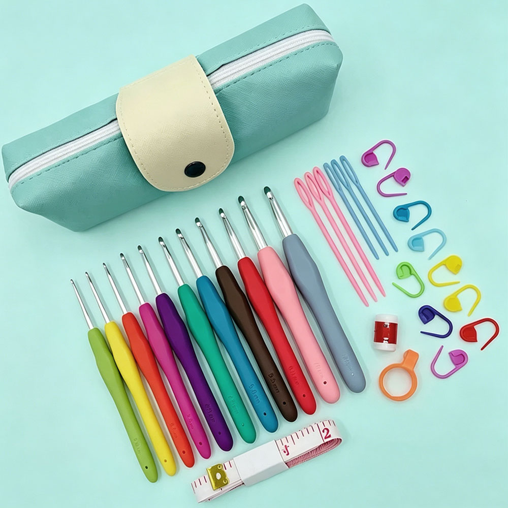 37개 크로셰 훅 세트, 보관 가방 포함, 부드러운 손 - Sewing 리뷰 및 가격